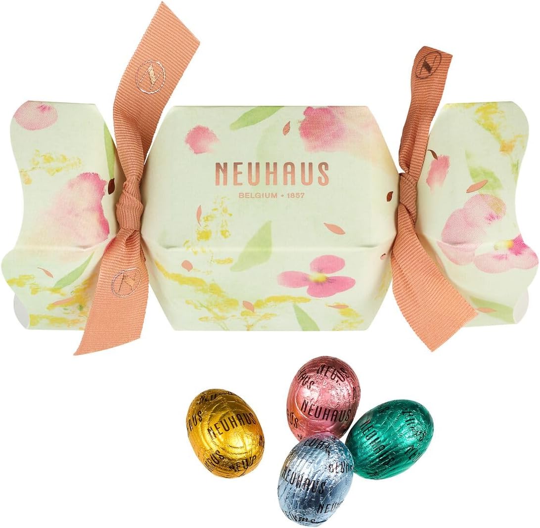NEUHAUSBelgian Chocolates Cracker – 6 Chocolate Eggs Assorted Milk, White & Dark Chocolate – Easter Egg Assortment - Easter Gift – Gourmet Chocolate Gift