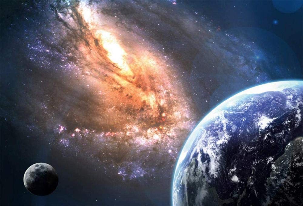 Amazon | 新しい 地球の宇宙の背景7x5ft天の川銀河星雲シーン