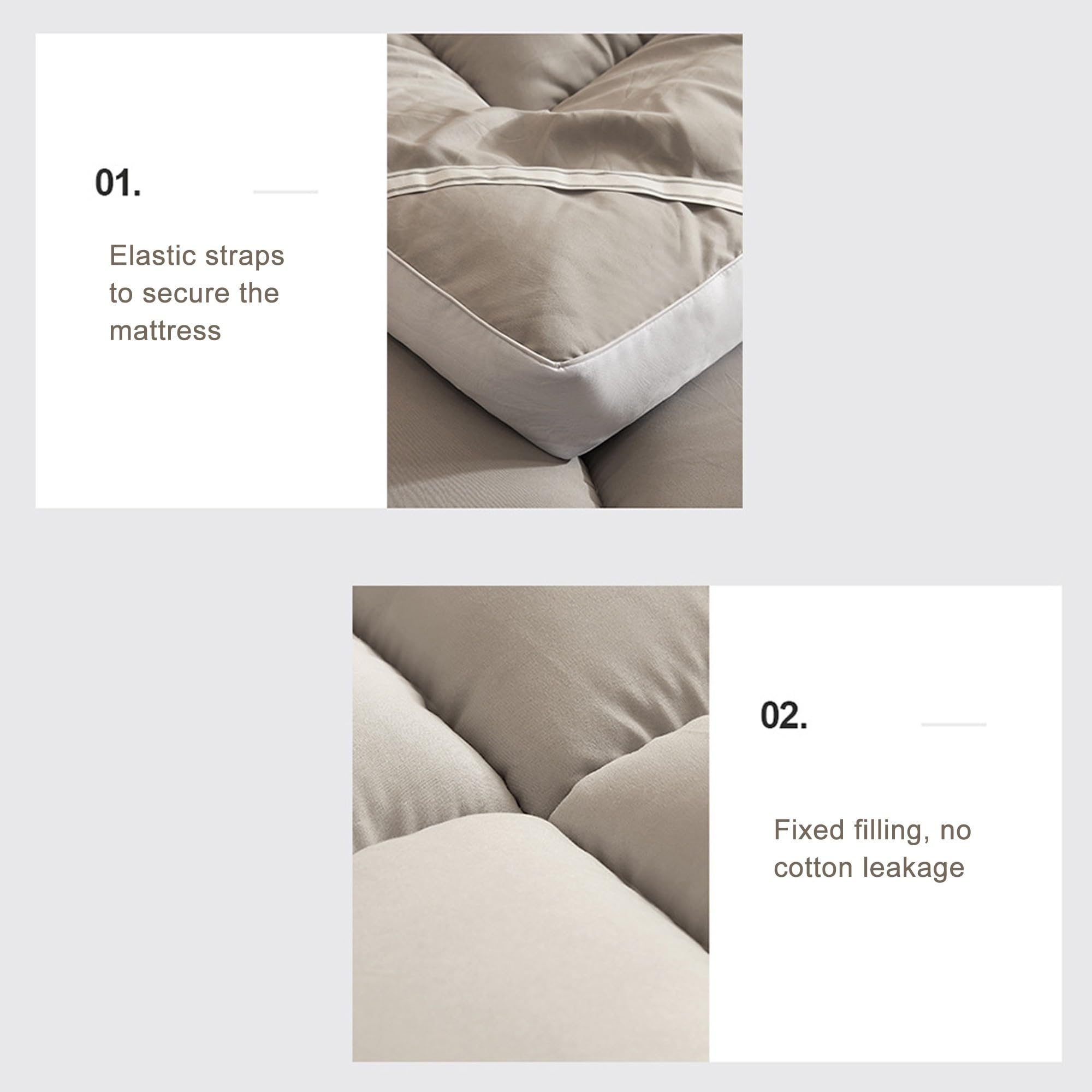 Matelas De Tatami Futon Pliable 2 Places Épaissir Le Matelas De Couchage Japonais Épais Tapis De Lit Moelleux Ultra-Douce Plancher Pad pour Dortoir Étudiant Chambre Matelassé