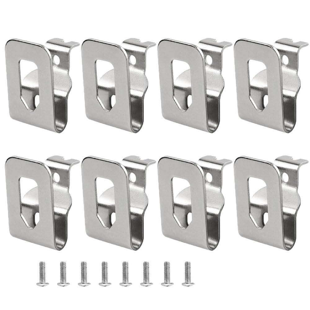 8 clip per cintura, in acciaio inox, per trapano e cintura, ganci di ricambio compatibili con utensili elettrici Dewalt 20 V DCD980 DCD985 DCD980L2 DCD985L2 DCD780