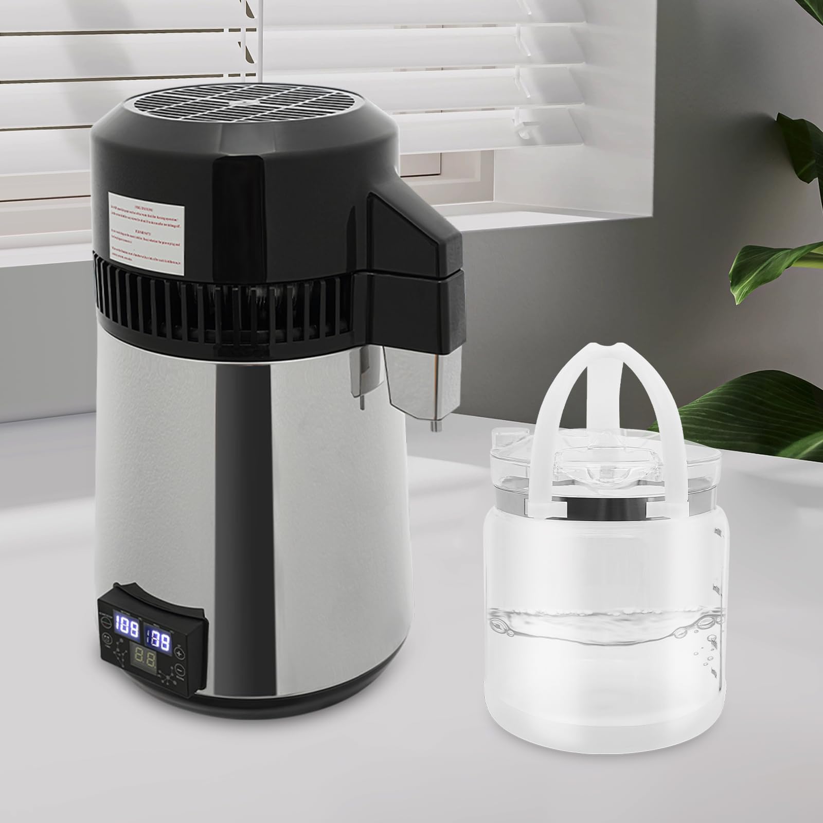 800-W-Destilliergerät, 4-Liter-Destillierwassergerät, Multifunktionales Wasseraufbereitungsgerät zur Herstellung von Destilliertem Wasser und ätherischen Ölextrakten