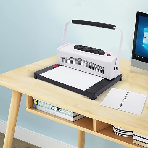 Miniatura 4 de Carpeta eléctrica de bobina en espiral agujero de perforación A4A5 46 agujeros bobina helicoidal insertada en la máquina de encuadernación