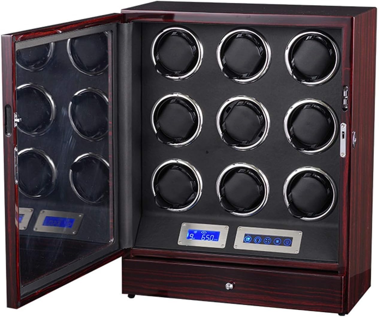 Medetai Luxury Automatic Premium Watch Winder for 9+0 Remote Control  Automatic Watches The Accompanying Remote Control with Mode Functions and  LED