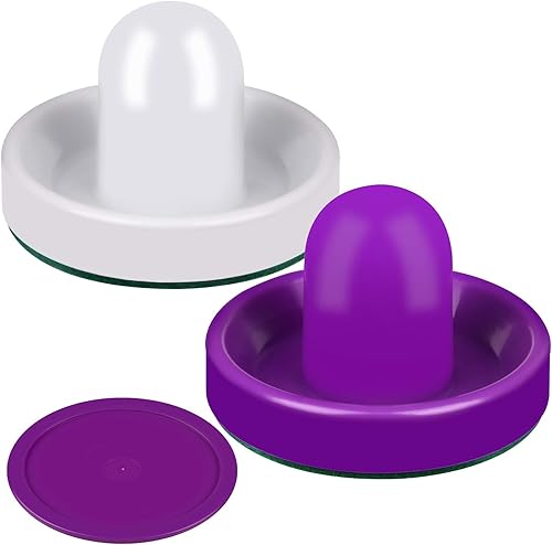 Miniatura 37 de ONE250 Empujadores de hockey de aire y discos de hockey de aire rojo, asas de portería, accesorios de repuesto para mesas de juego