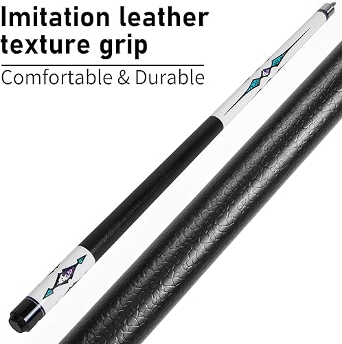 Miniatura 5 de lotmusic Pool Stick, Pool Cue Set,12 Detachable Billiard Cue Sticks, Weight 18-21 Oz,Hardwood Canada Maple Pool Cue Stick for Billards Fans