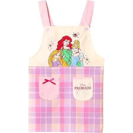 Amazon パープル130 プリンセス エプロン 子供 女の子 110 130 キッズ ディズニー キャラクター プリンセス ディズニープリンセス アリエル ラプンツェル シンデレラ リトルマーメイド エプロン オンライン通販