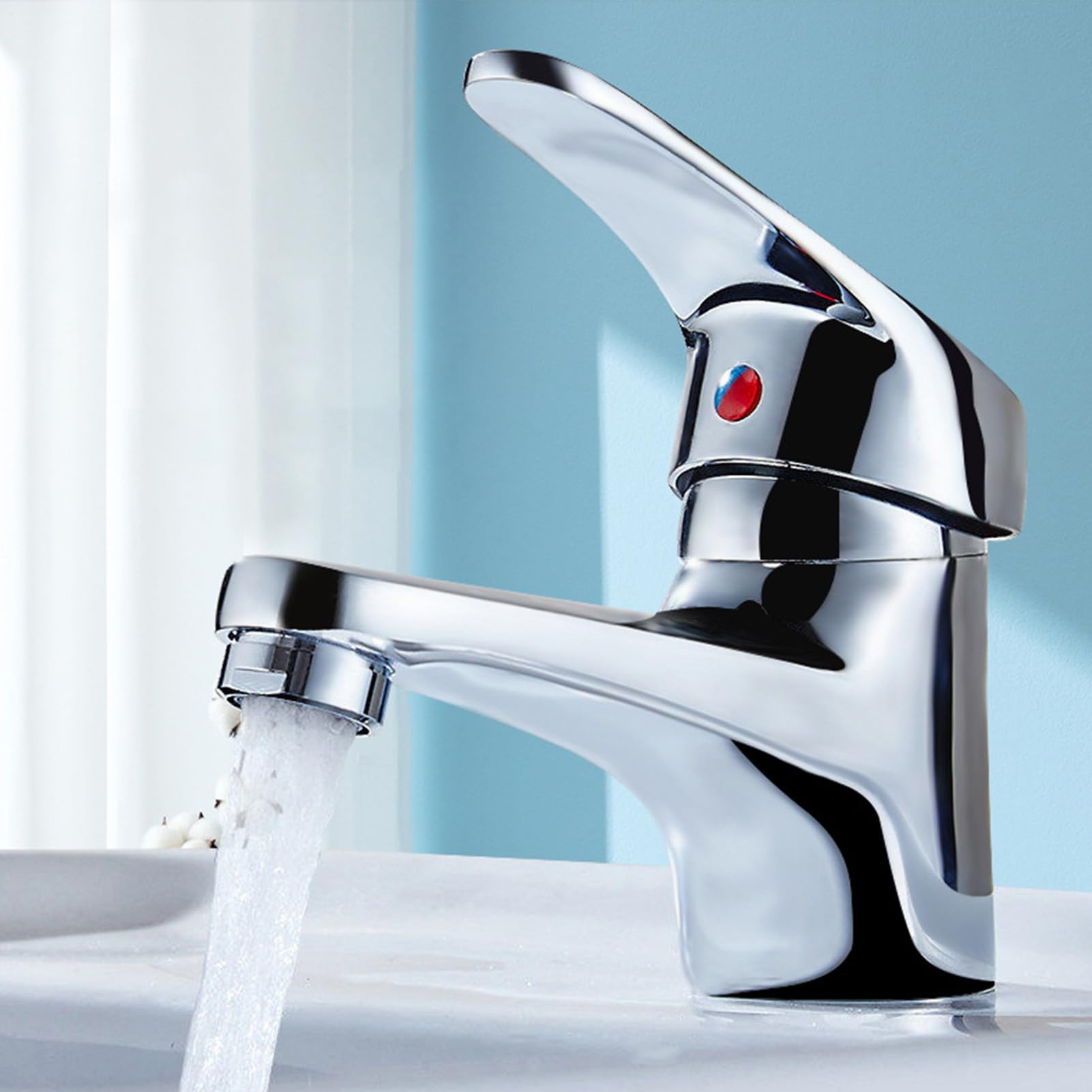 Robinet De Lavabo | Robinet De Cuisine À Levier Unique - Sortie D'Eau À Cartouche Céramique Pour Maison Buanderie Cave Extérieur Camping-Car