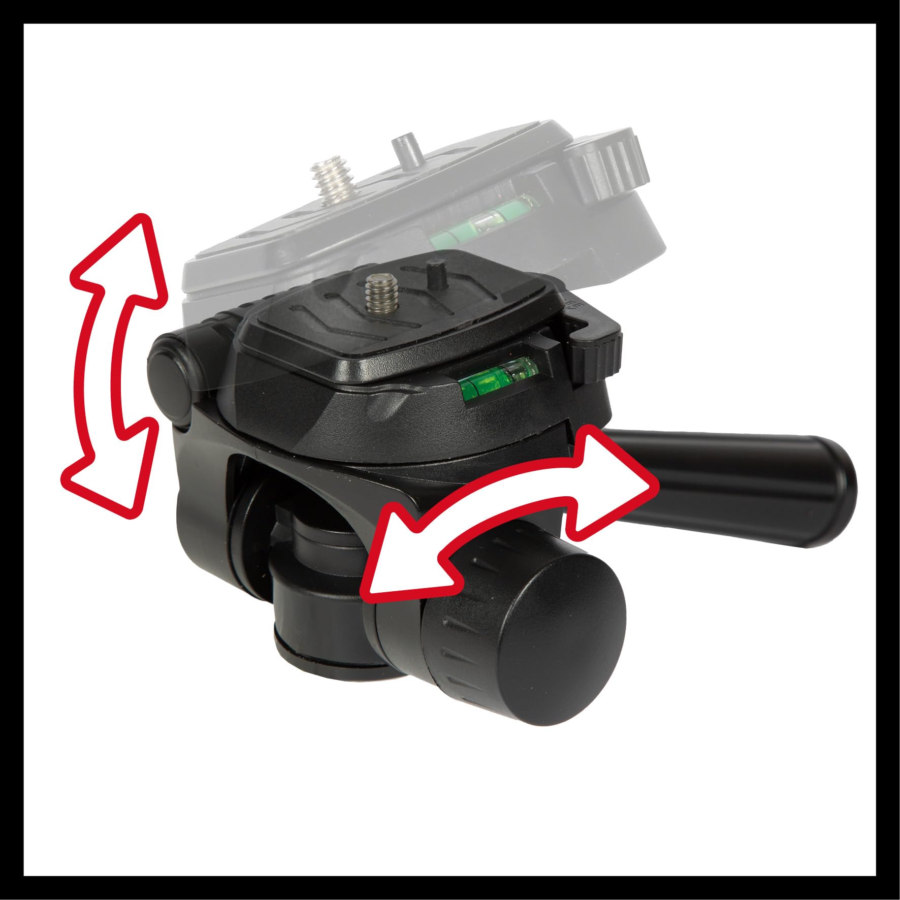 Original Einhell Adaptateur Laser 1/4" pour trépied (Accessoire pour Laser, Compatible avec Le trépied 85-170 cm Einhell, Permet la Fixation de Lasers avec Filetage 1/4")
