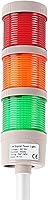 Vista 9 de 3 luces LED superbrillantes para torre Andon, rojoamarilloverde, encendido y apagado, cable de extensión de 16 pies, adaptador industrial de 6 pies