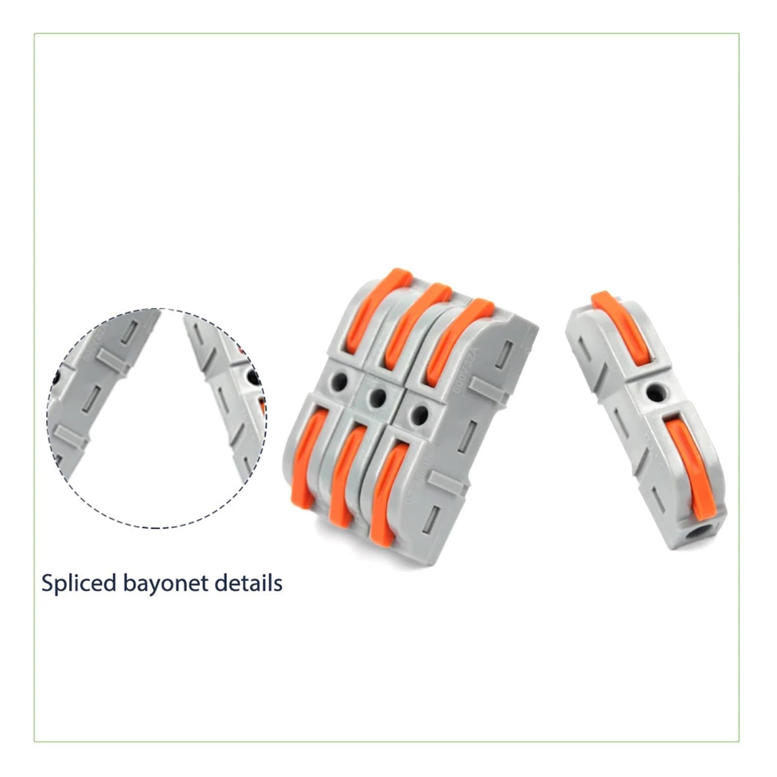 34/100pcs Kit Quick Butt Wire Connector For 28-12 AWG Lever Wire Connectors Compact Spring Crimping Splice Terminals(221T 100PCS-Tool)