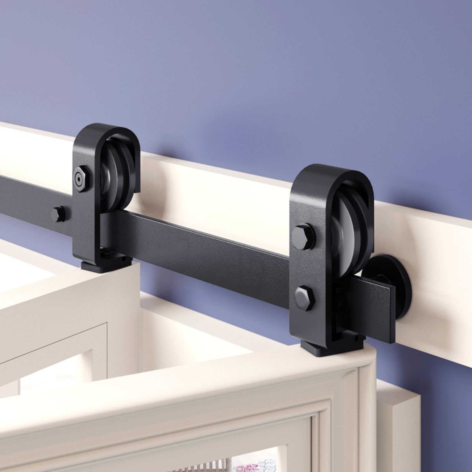 Amazon.com: SMARTSTANDARD 60" Bifold Sliding Barn Door Hardware Kit ...