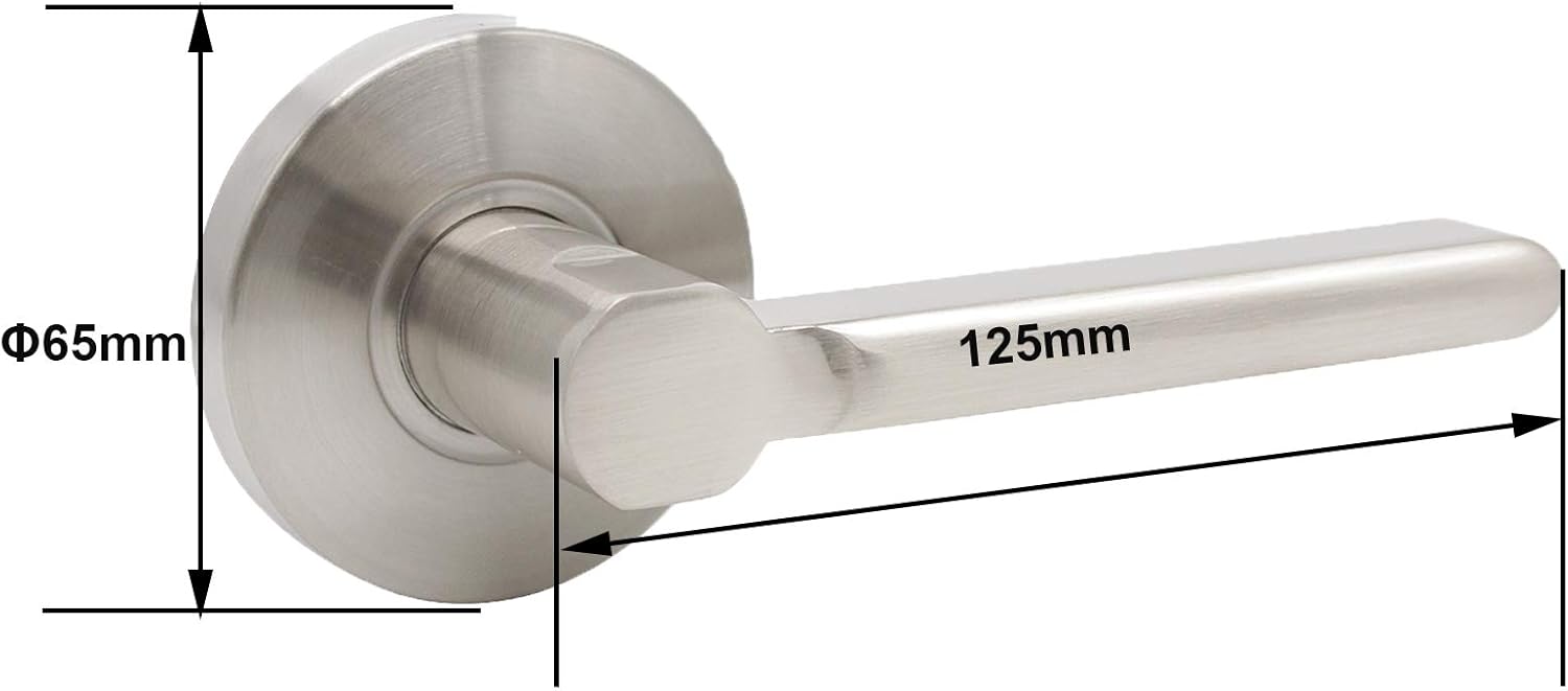 Exclusive One-Side Dummy Levers for Interior Door in Nickel Finished,5Pack,Zinc Alloy Material