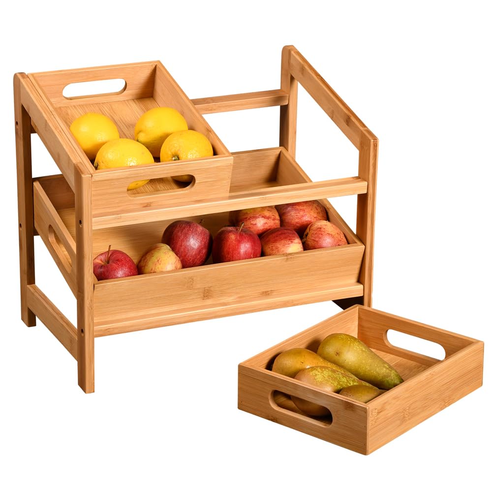 Kesper | regał kuchenny, materiał: bambus, wymiary: 39,5 x 26 x 35,5 cm, kolor: brązowy | 58851 13
