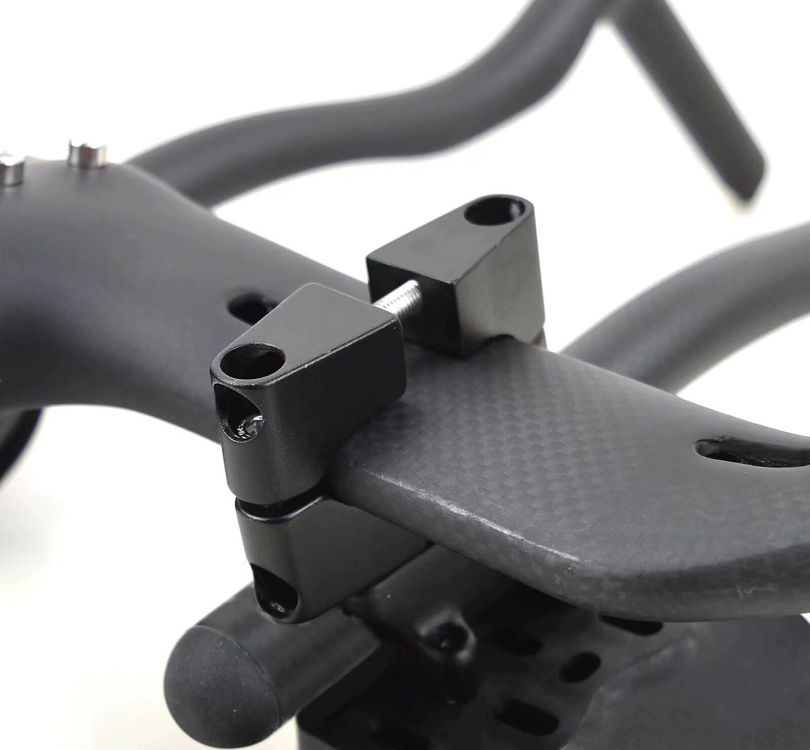 Bike TT Aero Lenkerklemmen-Set, Carbon Triathlon Trial Fixie-Fahrrad Ruhelenker-Verlängerungs-Montagehalterungen mit Armlehnen-Pads, für MTB Rennrad-Lenker, Dropbar (für Aero Bar)