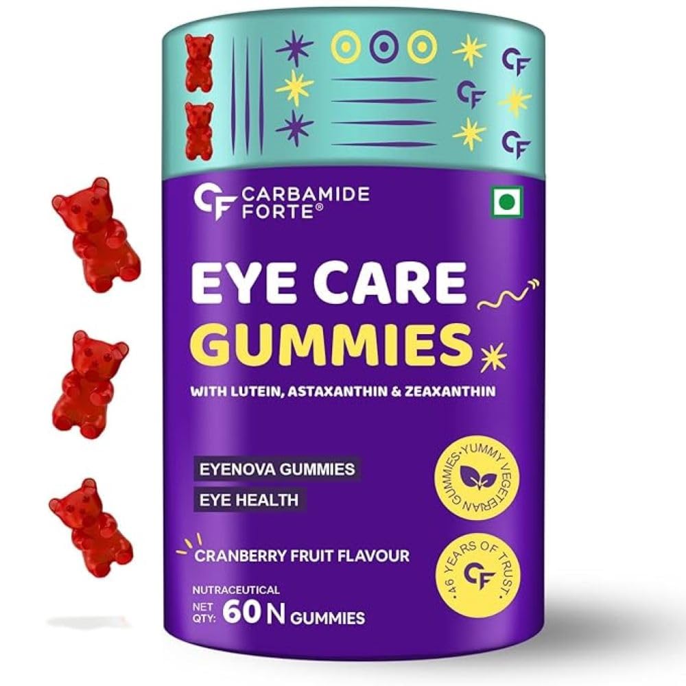 See full amazon price history chart for Carbamide Forte Eye Gummies - Lutein and Zeaxanthin Eye Supplements with Astaxanthin, Veg DHA and Vitamin C for Vision Support & Eye Health - Cranberry Flavour - 60 Veg Eye Gummies Carbamide Forte Eye Gummies - Lutein and Zeaxanthin Eye Supplements with Astaxanthin, Veg DHA and Vitamin C for Vision Support & Eye Health - Cranberry Flavour - 60 Veg Eye Gummies (B0BF5PB96T) Amazon Price History, Amazon Price Tracker