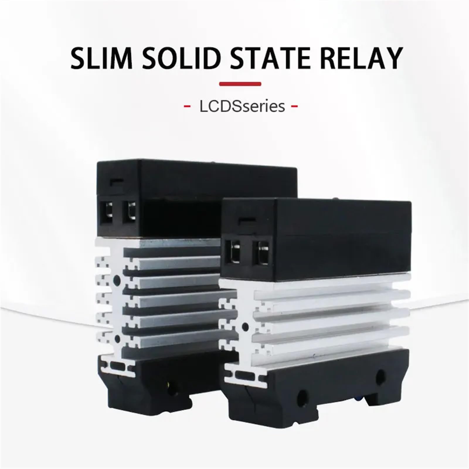 Relè a stato solido SSR Relè su guida DIN con dissipatore di Relè a stato solido SSR Relè su guida DIN con dissipatore di