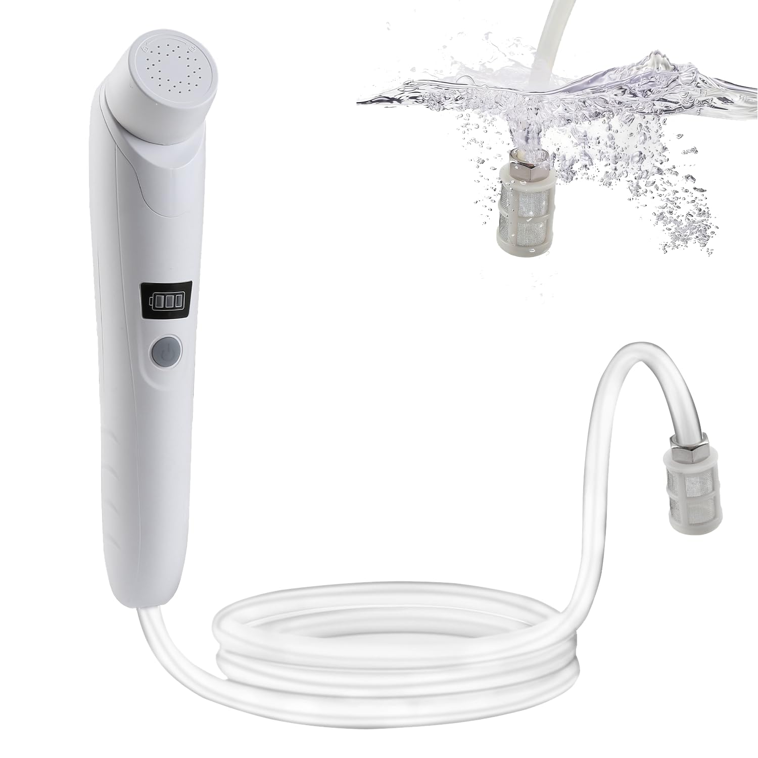 Bidet portatile da viaggio, elettrico, bidet da viaggio, con serbatoio dell'acqua da 2,5 l, per doccia intima, letto settimanale ed escursioni all'aperto, doccia portatile per uomini e bambini (bianco