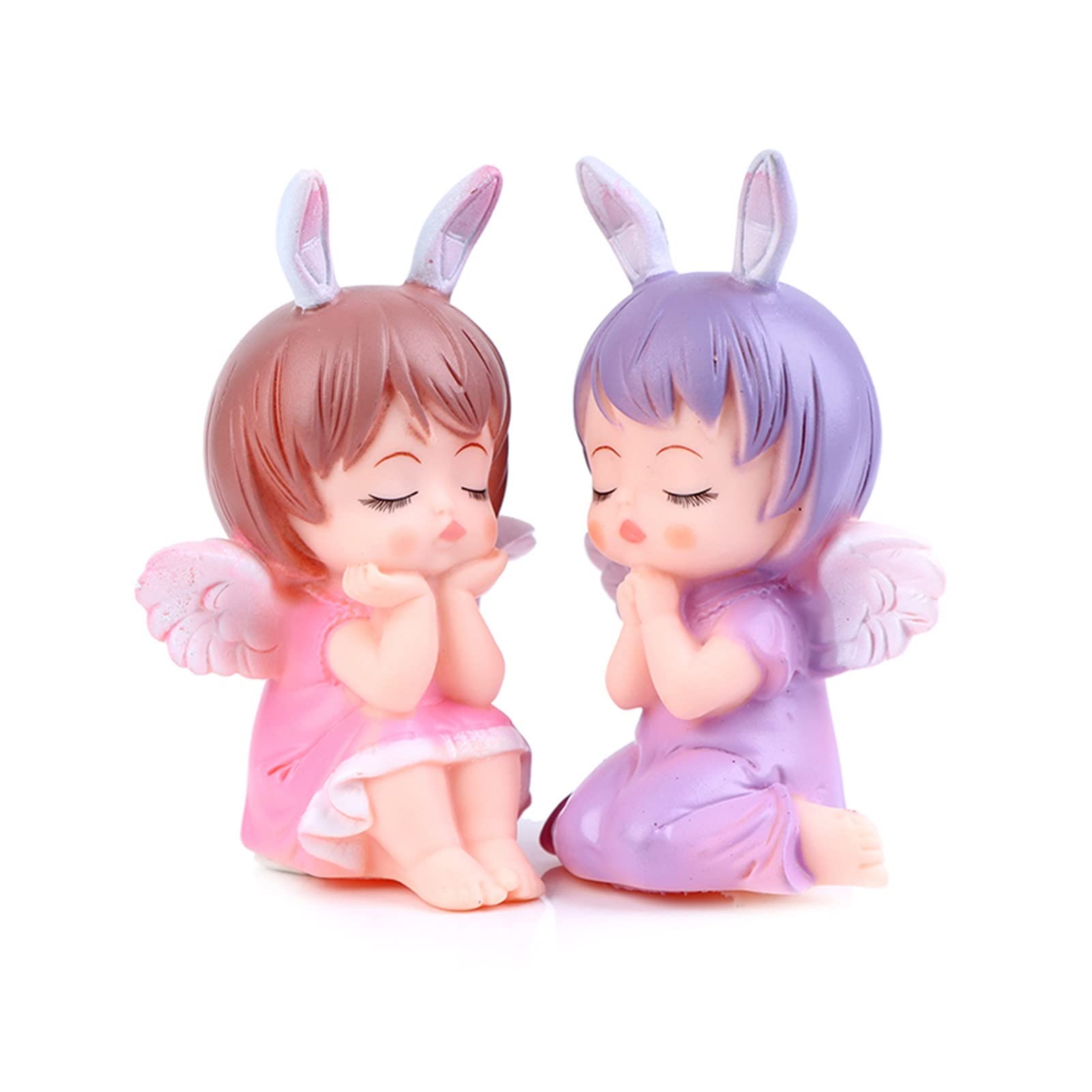 Décoration de gâteau en forme d'ange Kawaii mignon (couleur : bleu)