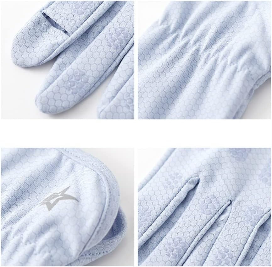 Two-Fingered Men's Driving Gloves Driver Driving Bicycle Riding Thin ice Silk Touch Screen