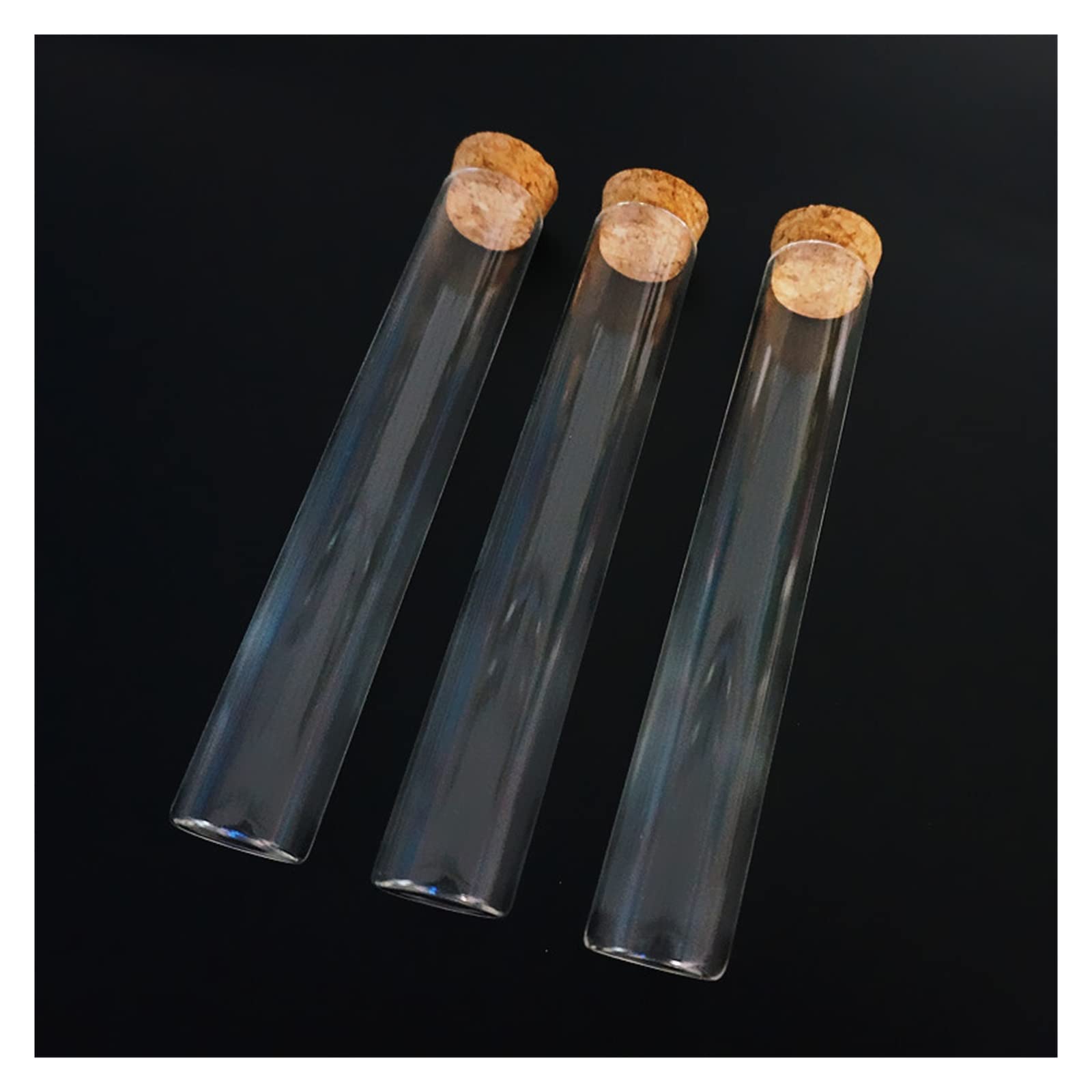 YYJzsw 24 sztuk/partia 25x150mm jasne płaskie dno szklane probówki z korkami materiały laboratoryjne