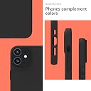 YATWIN Silicone Back Case for iPhone 12/12 Pro, Soft-Touch Phone Back Cover for Apple iPhone 12/12 Pro - Black gallery image