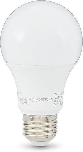 Miniatura 2 de Tienda Basics Bombilla LED A19, equivalente a 60 vatios, eficiencia energética 9W, base estándar E26, blanco suave 2700 K, no regulable, vida útil