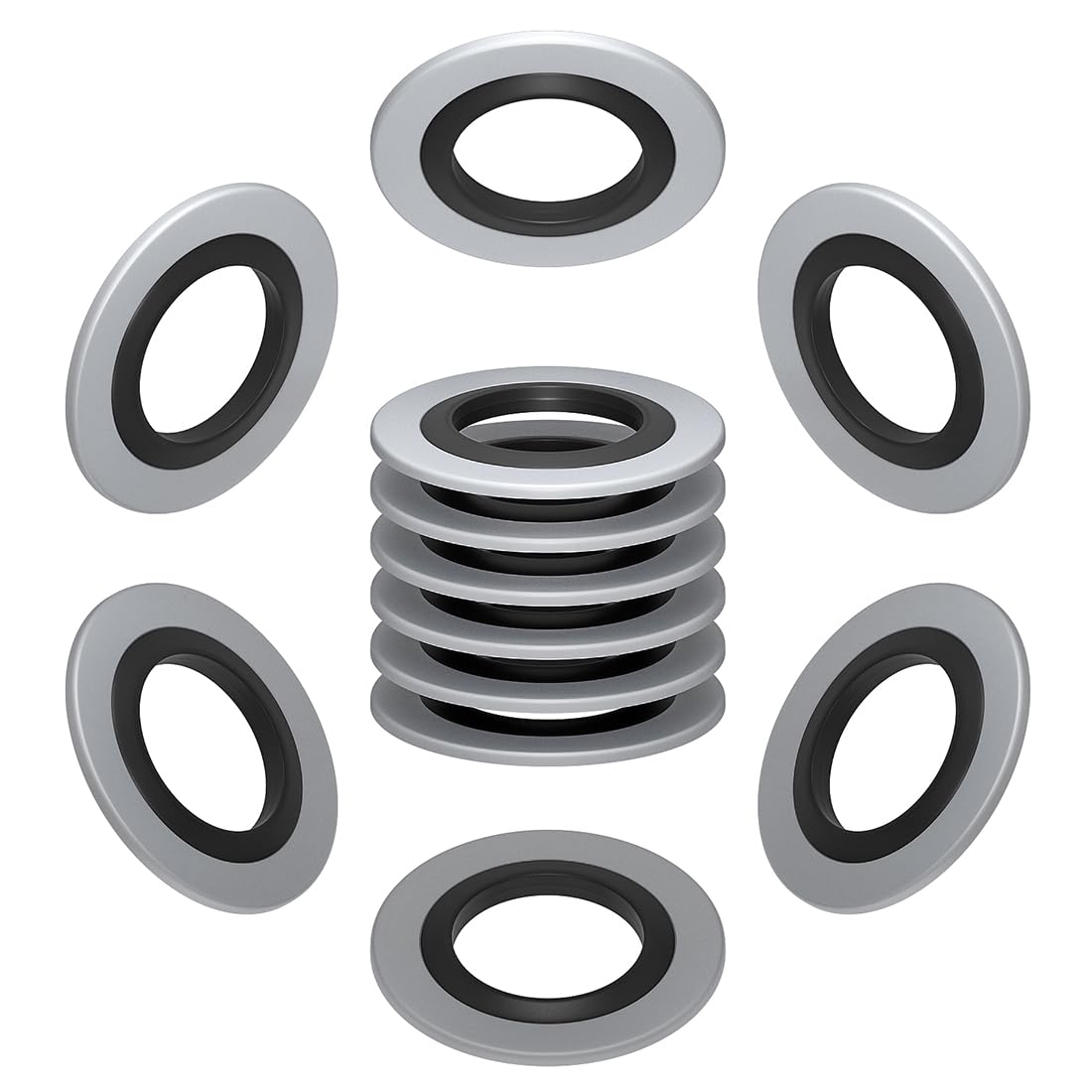 12pcs Oil Drain Plug Crush Washer 18mm Gasket Seal 90012310630 Replacement for Ford Mazda Porsche & Volvo