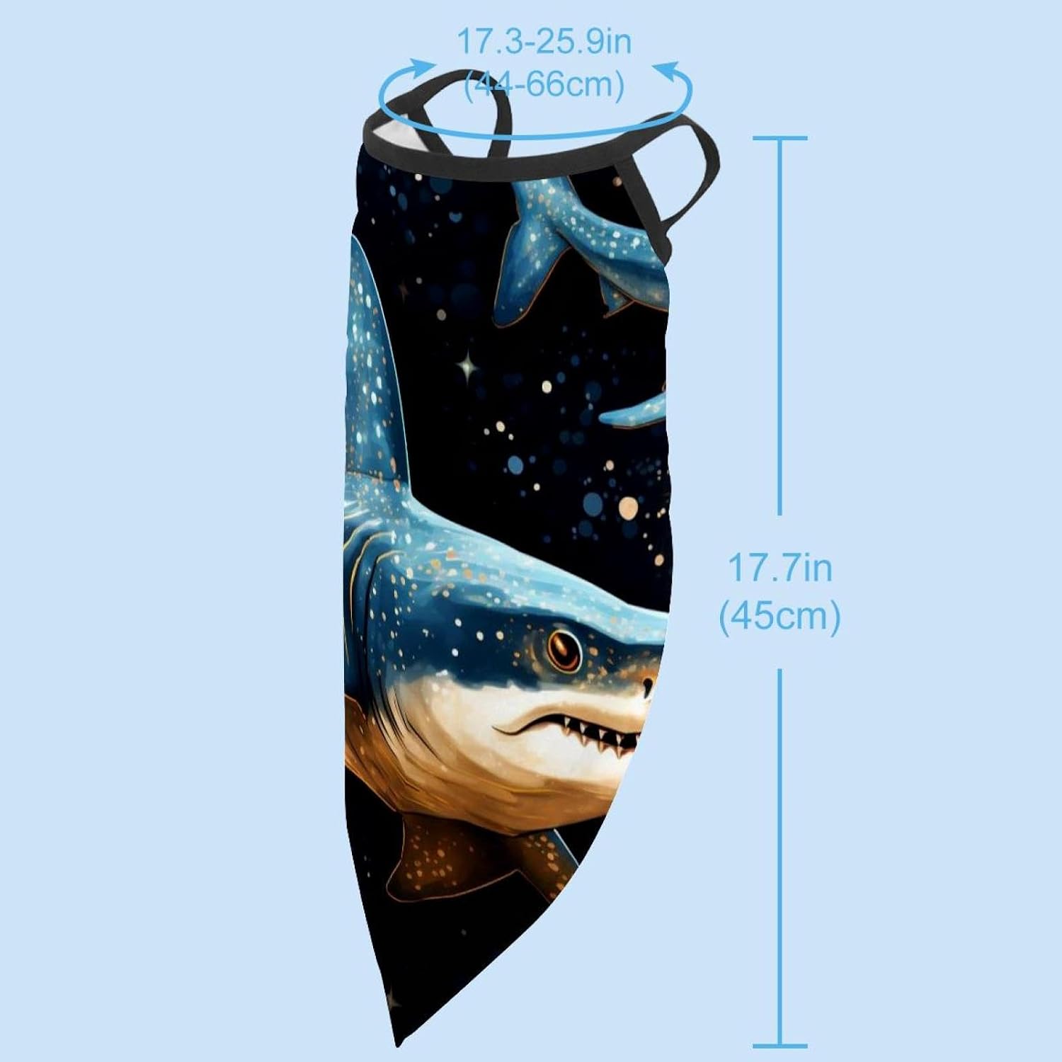 4 Pack Starry Sky Shark Fishing Neck Gaiter - UV Face Mask Sun Protection for Men & Women