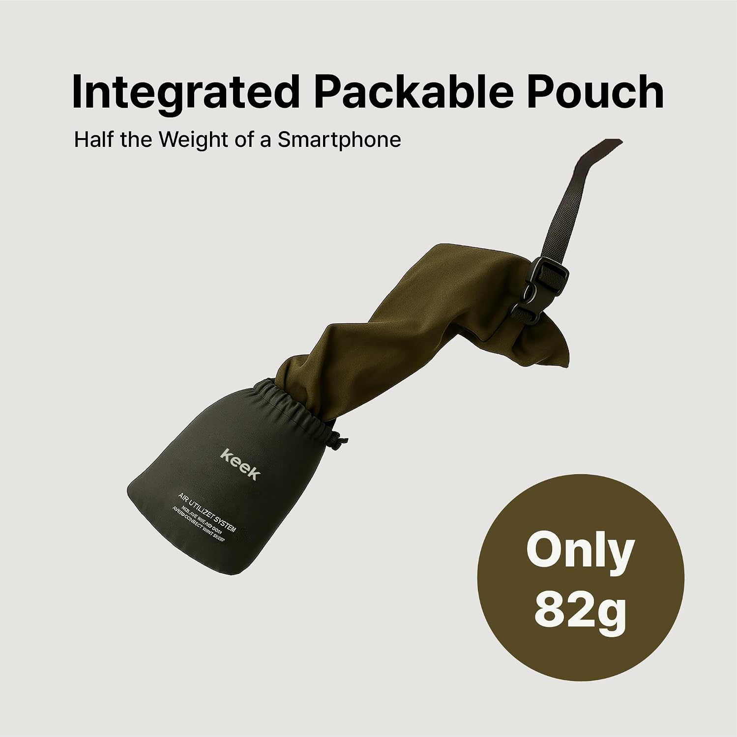 KEEK PillowO Travel Neck Pillow – Ultra-Light 82g, Packs Smaller Than a Passport, Perfect for Flights, Commuting & Camping