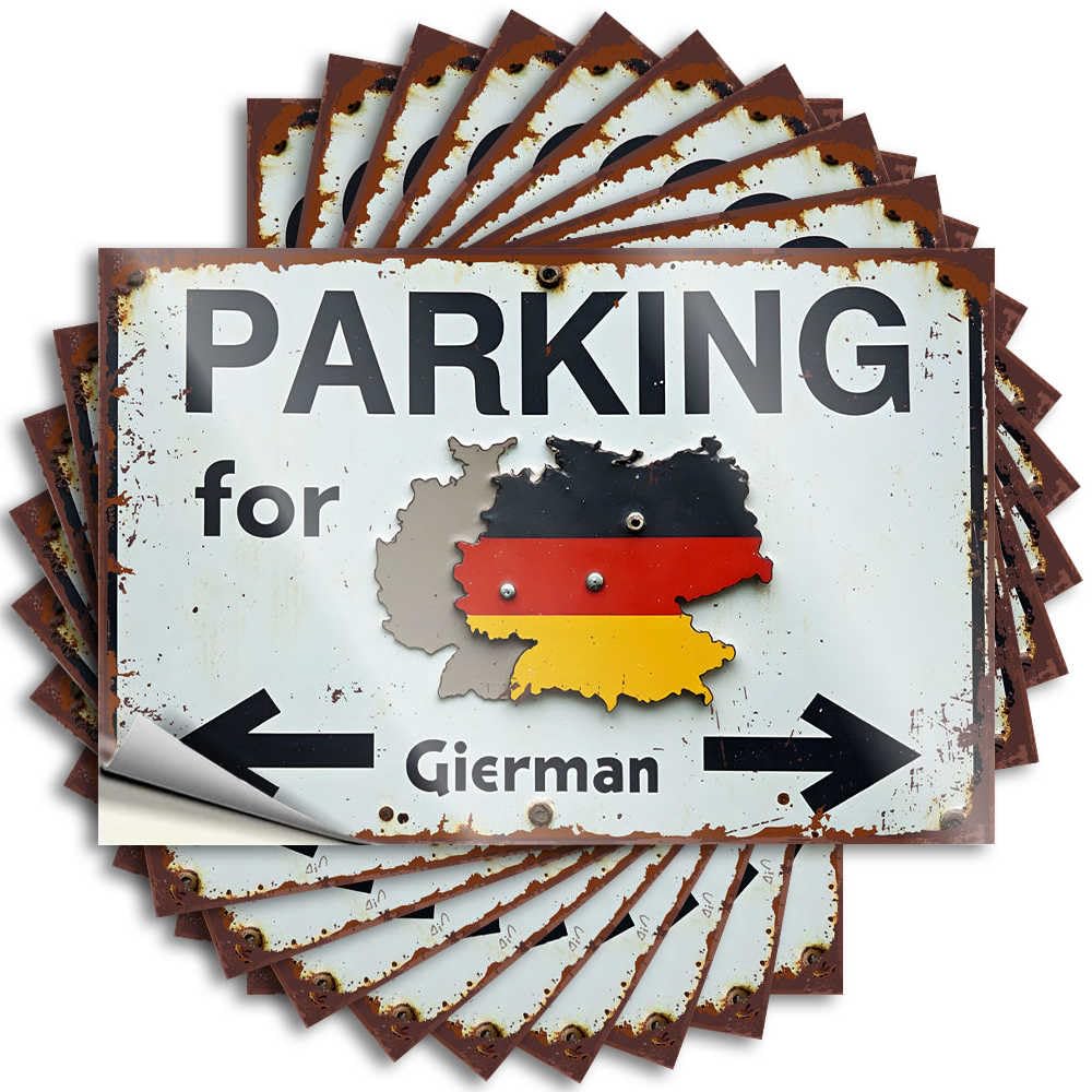 Feminist Sticker, Farmhouse Outdoor Decor Laptop Park Only for German Drivers: A Humorous Sign | Funny Quote Drinking Decals(8X12CM)