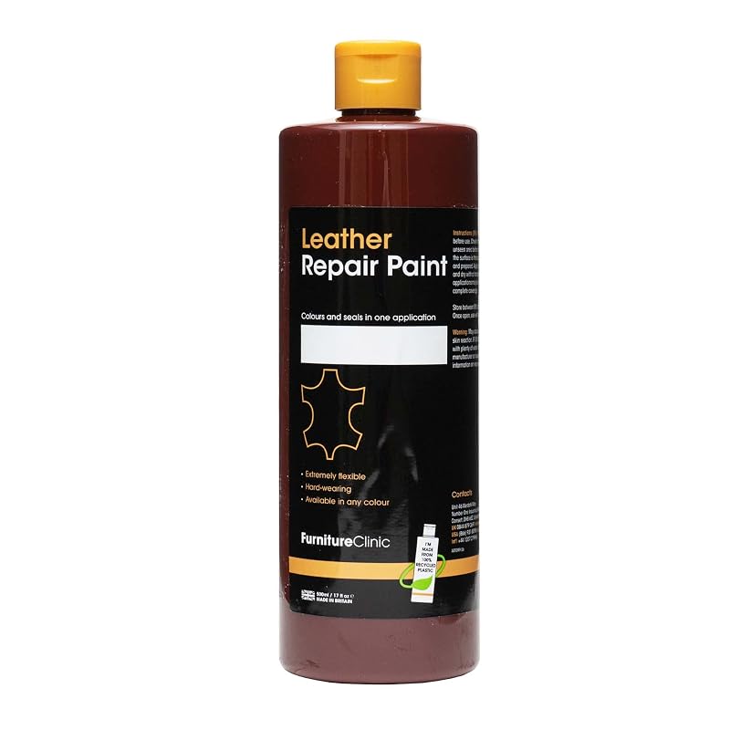 Tinta para Reparo, Renovação de Cor e Acabamento de Couro Furniture Clinic Bordeaux, 500 mL