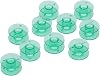 YEQIN 10 pcs Green Class 15 A Size Plastic Bobbins #X52800150 for Brother Babylock Singer Juki Sewing Machines