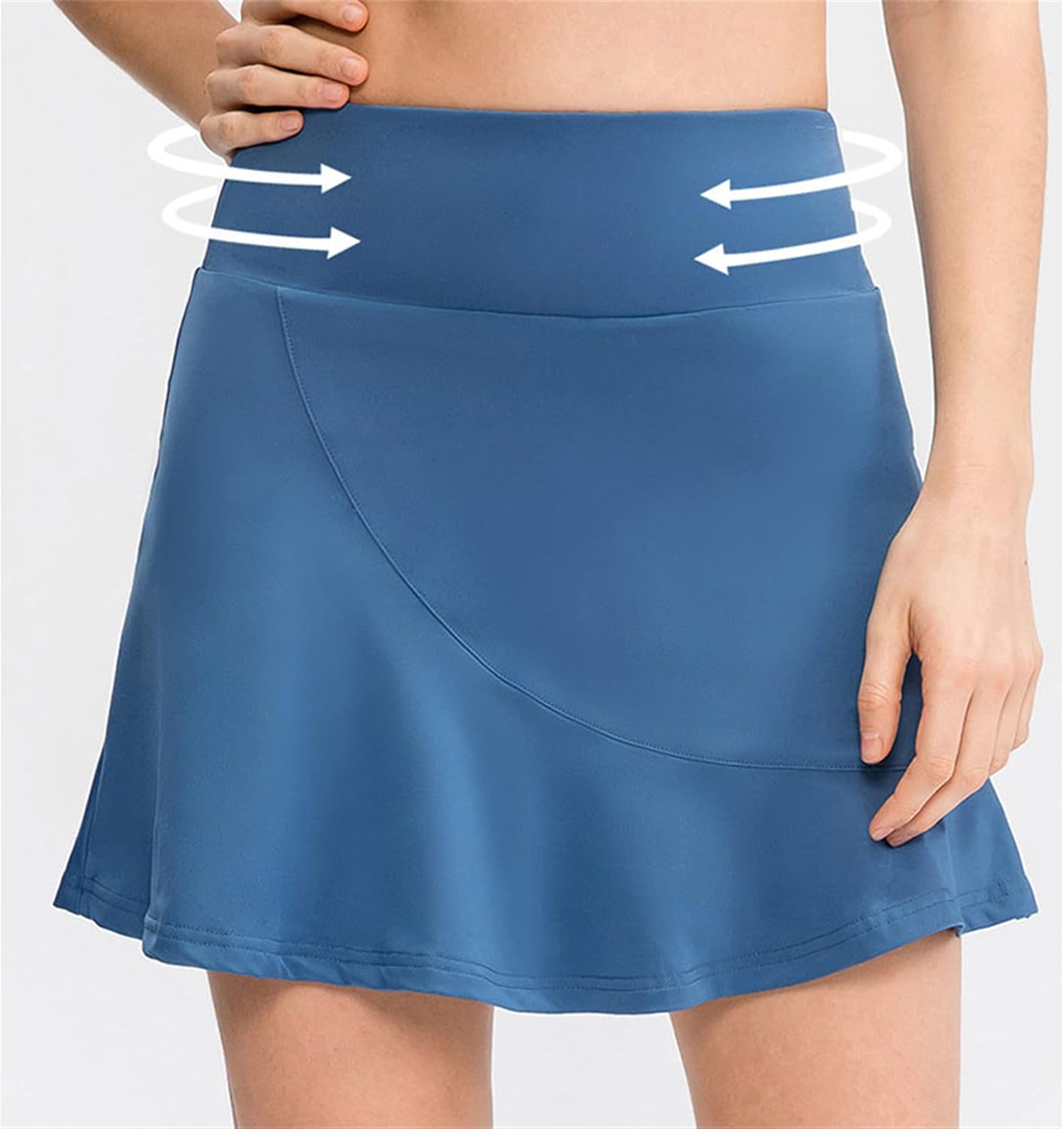 Andongnywell Womens's High Waisted Athletic Tennis Skirt Sports Golf Running Skorts Breathable and Lightweight Material