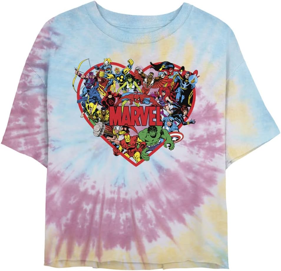 Marvel Universe Hero Heart Women's Fast Fashion Short Sleeve Tee Shirt