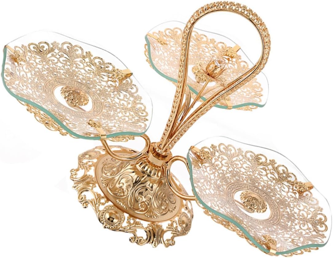 Layered Fruit Tray Decorative Candy Serving Plate European Style Modern Tea Table Snack Stand for Home Party Use