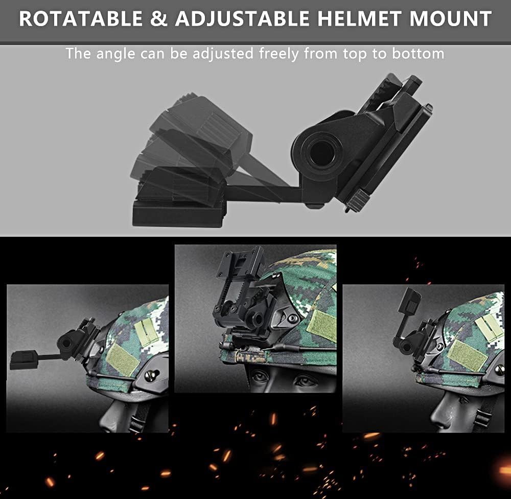 Soporte de gafas de visión nocturna, casco NVG ajustable de aluminio completo para juegos CS, interfaz modular para PVS14/15/18