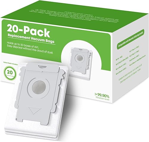 VBN Paquete de 20 bolsas de repuesto para aspiradora Roomba, compatibles con iRobot Roomba i7, i7+, i3, i3+, i1+, i4, i4+, i6, i6+, i8, i8+, j7,