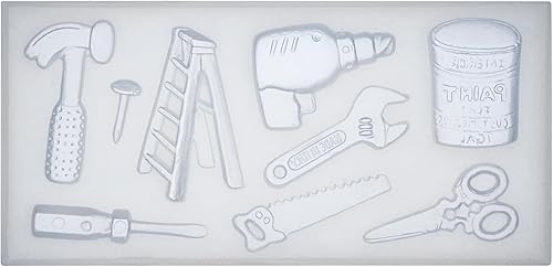 Miniatura 13 de FUNSHOWCASE Construction Tools - Moldes de silicona para fondant, paquete de 4 unidades para chocolate, dulces, azúcar, cupcakes, decoración de 4