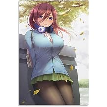 Nakano Miku Anime Poster Gifts Canvas Painting Poster Wall Art Decorative Picture Prints Modern Decor Framed-unframed 12x18inch30x45cm