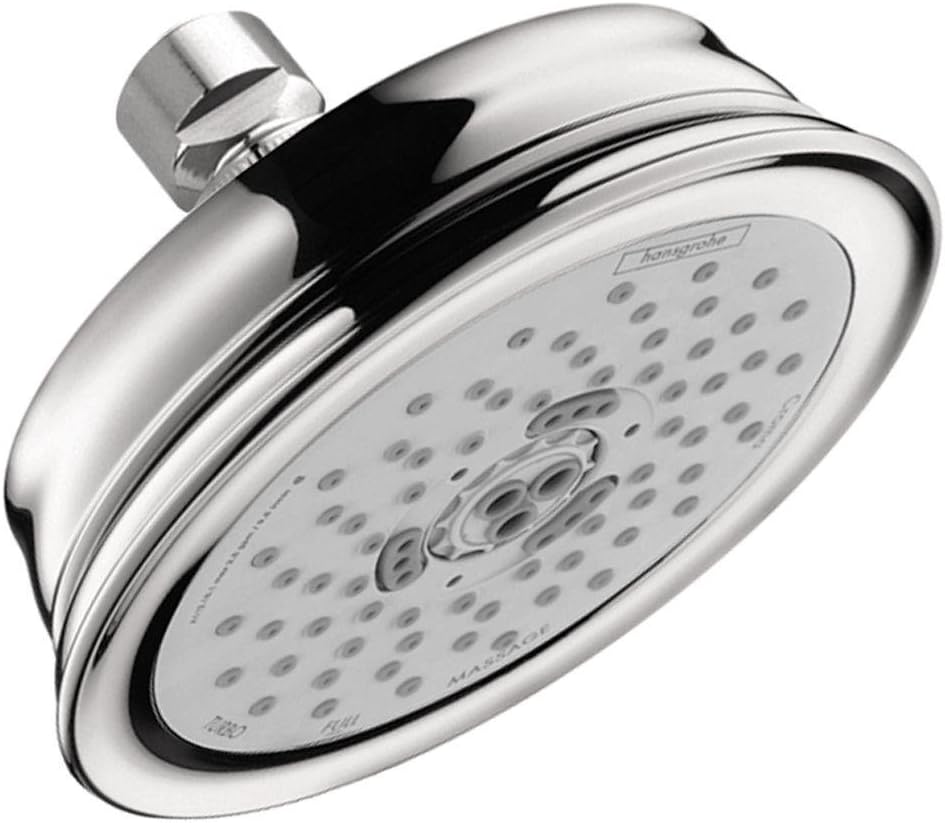 hansgrohe 04080000 Croma C 100 Green 3-Jet Showerhead, Chrome
