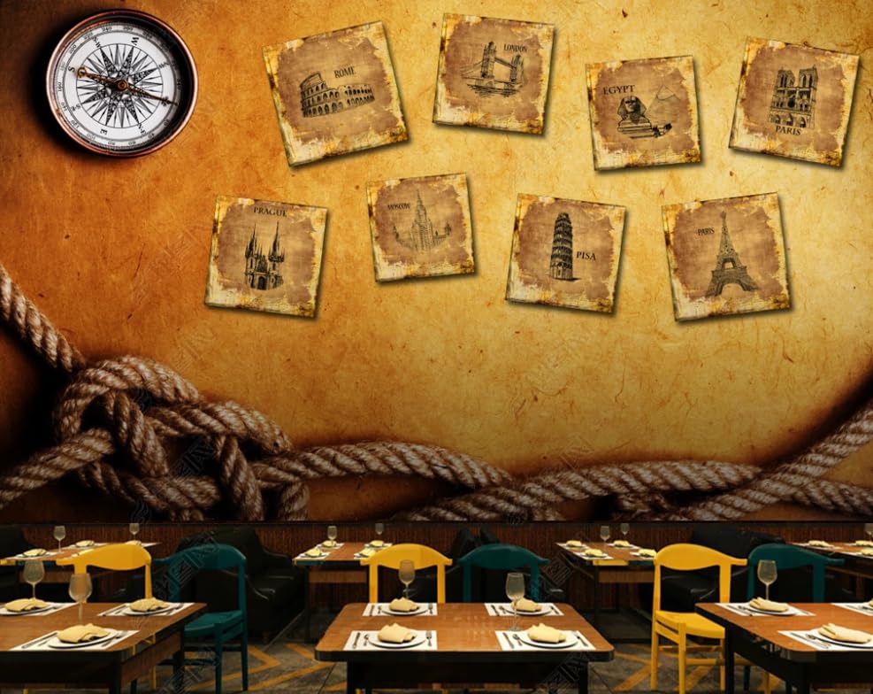 Papier peint intissé ville maritime de qualité supérieure décor mural panoramique salon
