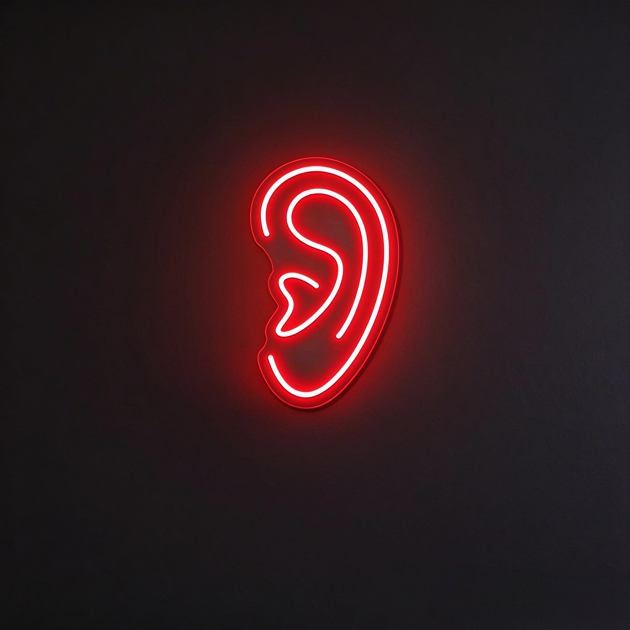 Ear Neon Sign For Wall Room Decoration, Human Ear LED Light Ears Neon Wall Art