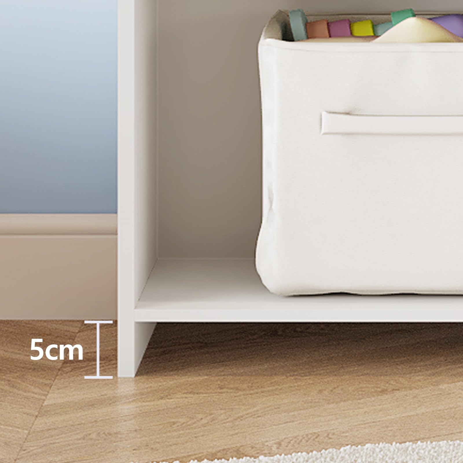 Sécurité et Design Maison – Bibliothèque Enfant en Forme Maison | 4 niveaux, 15 cubes, étagère à livres et jouets en bois
