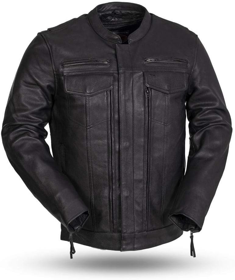 First MFG Co.- Raider - Men’s Motorcycle Leather Jacket |Men’s Leather Jacket for Ridding: Automotive