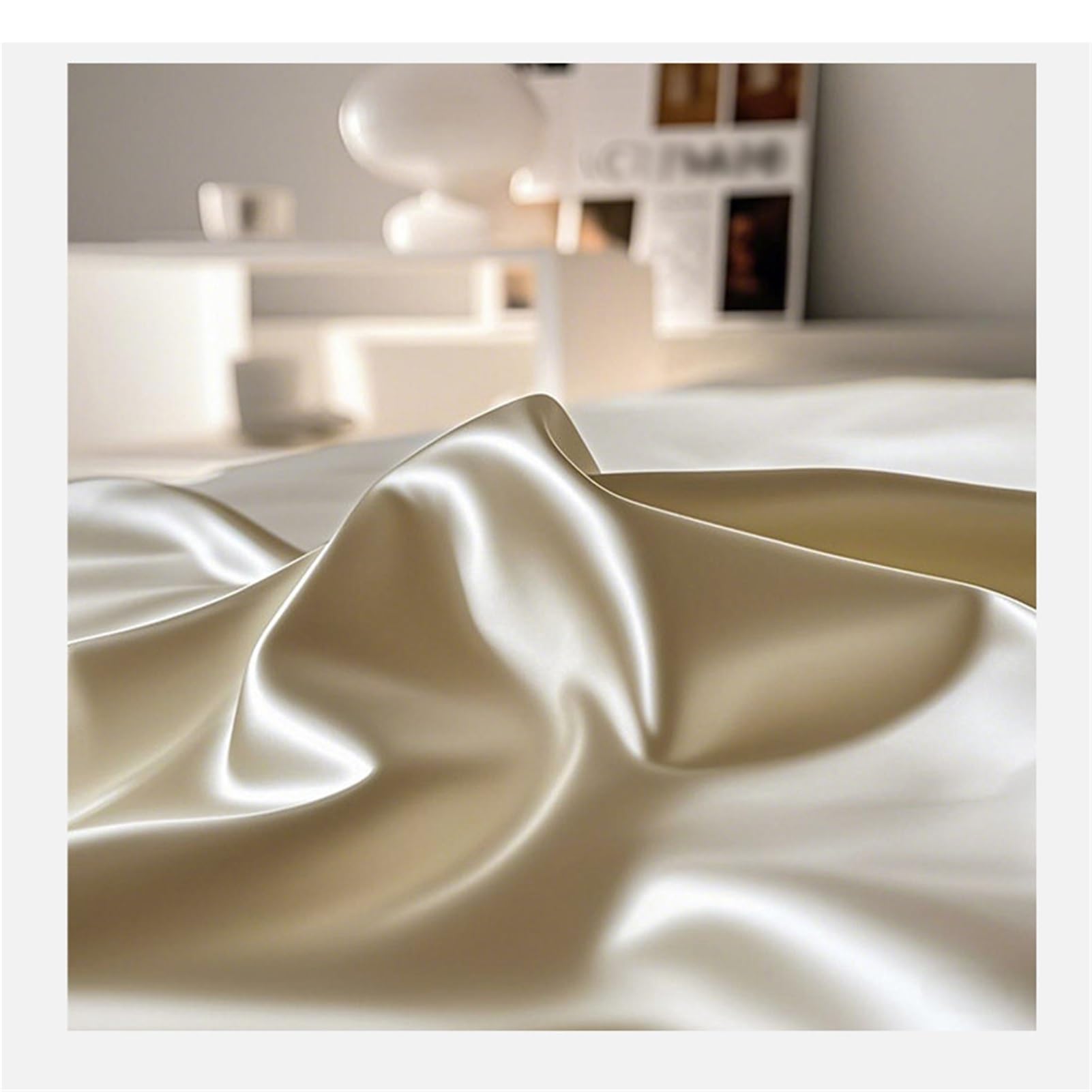 Sabanas encimeras de satén 170x230cm 230x250cm 250x250cm Ropa de Cama Suave y de Lujo sábana Plana Sedosa refrescante for el Cabello y la Piel(Yellow,250x250cm+48x74cm x2)