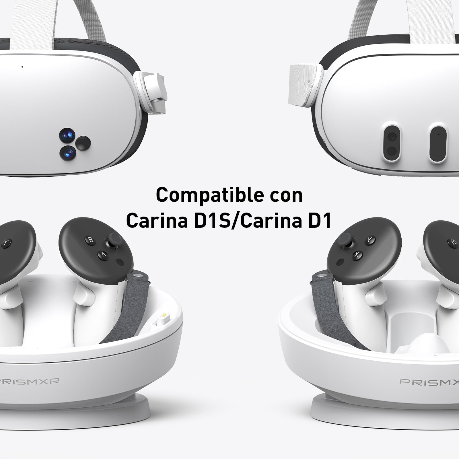 PRISMXR Funda de Agarre Controlador compatibles con Meta Quest 3/3S, correa de mano suave ajustable que se adapta a diferentes tamaños de mano