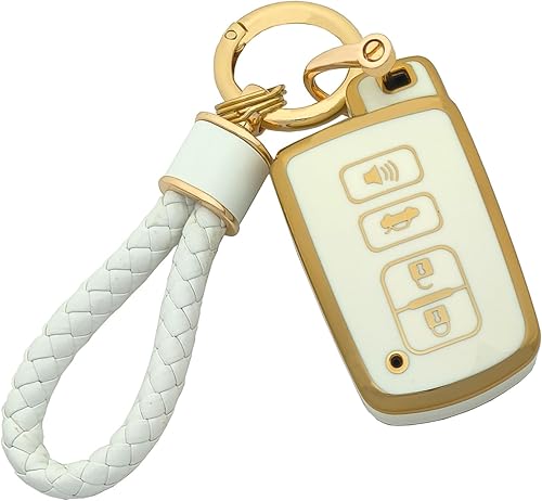 Vista 23 de Funda para llavero VW de TPU suave compatible con VW Volkswagen Jetta Passat Golf Beetle Rabbit GTI CC EOS Accesorios con llavero