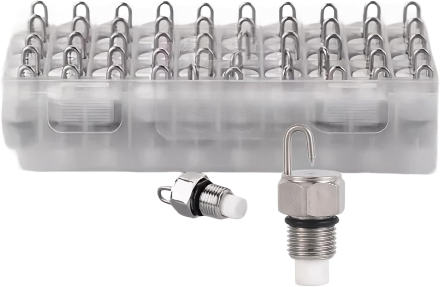 50 Pack 1/8 NPT Misting Nozzles 304 Stainless Steel with PP Filter Replacement Atomizing Spray Heads for Outdoor Cooling System Humidification and Garden 0.15mm