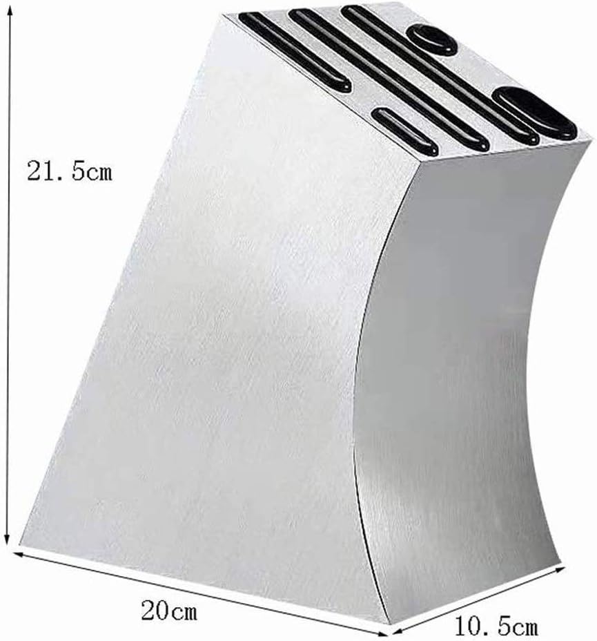 Knife Block Storage Stand Kitchen,Only Selling Cutter Holder,Stainless Steel - Modern Design Universal - Easy Clean Slotless Safe Knives