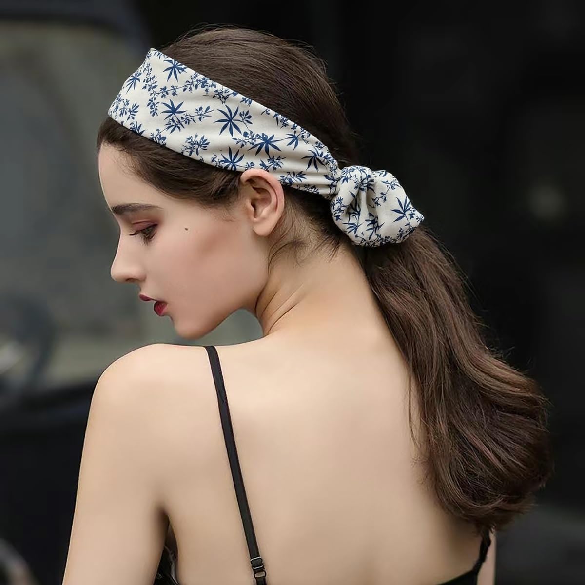 Large Cotton Bandana Headband, Head Wrap, Protective Coverage, Hair Neck Scarf for Women 28 x 28 inch - Image 3